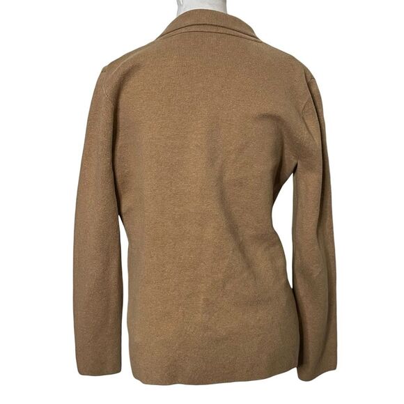J Crew Sweater Blazer Women’s Size Small Camel 100% Cotton Knit Jacket Classic - Picture 4 of 8